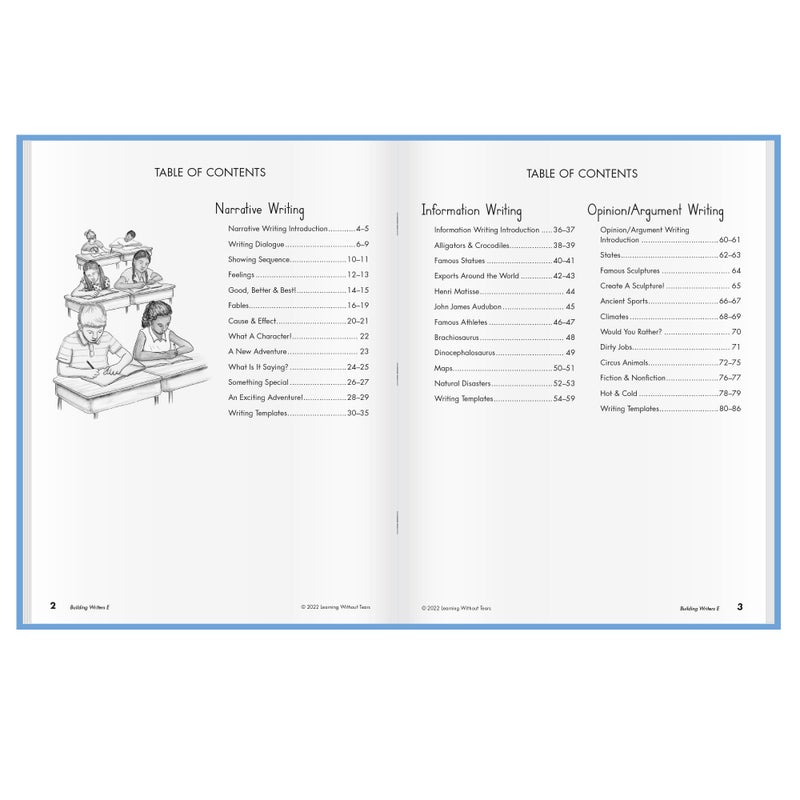 Learning Without Tears, Building Writers E, Student Edition, Age 9+, 4th Grade+, Handwriting Without Tears, Narrative, Information & Opinion Writing, Fluency, School & Home, Tutoring - Image 2